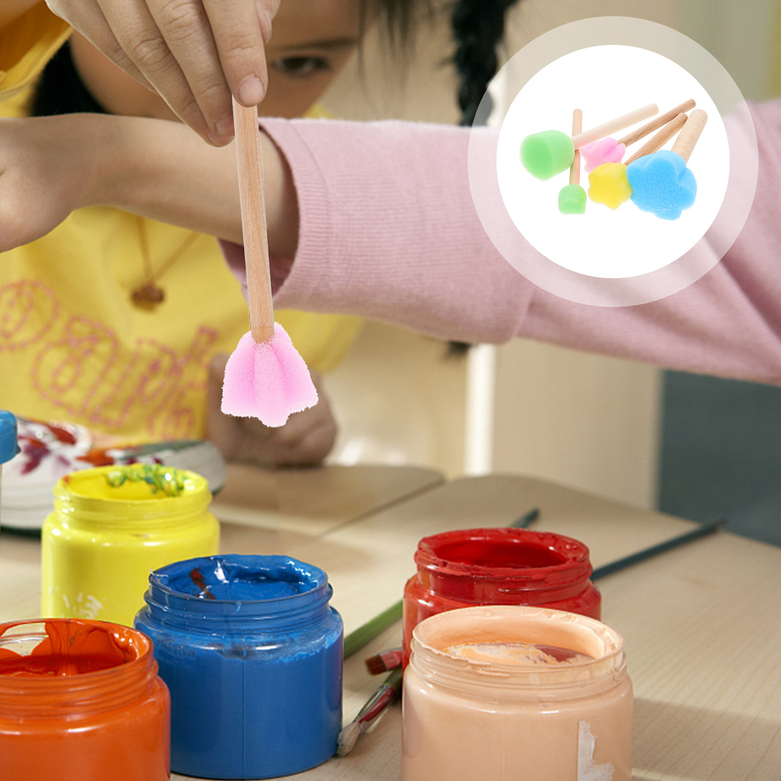 Art Craft Course - 20 قطعة من فرش الطلاء الإسفنجية