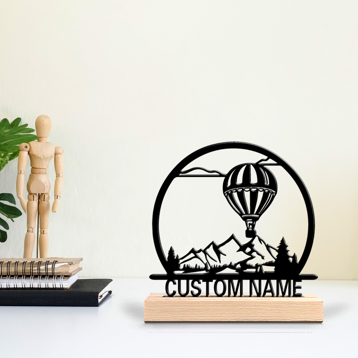Art Craft Decoration - تمثال معدني على شكل منطاد هوائي