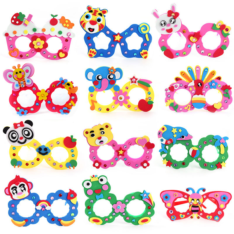 Art Craft Glasses Frames - أطفال DIY إيفا الماس نظارات الإطار