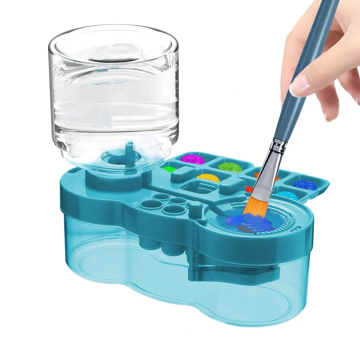 Watercolor Brush Pen - أداة تنظيف فرشاة الطلاء مع زر