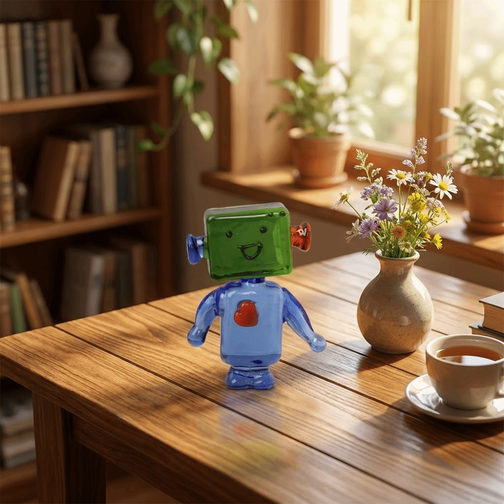 Art Craft Robot - ديكور بونساي مصغر، زينة روبوت بوجوه