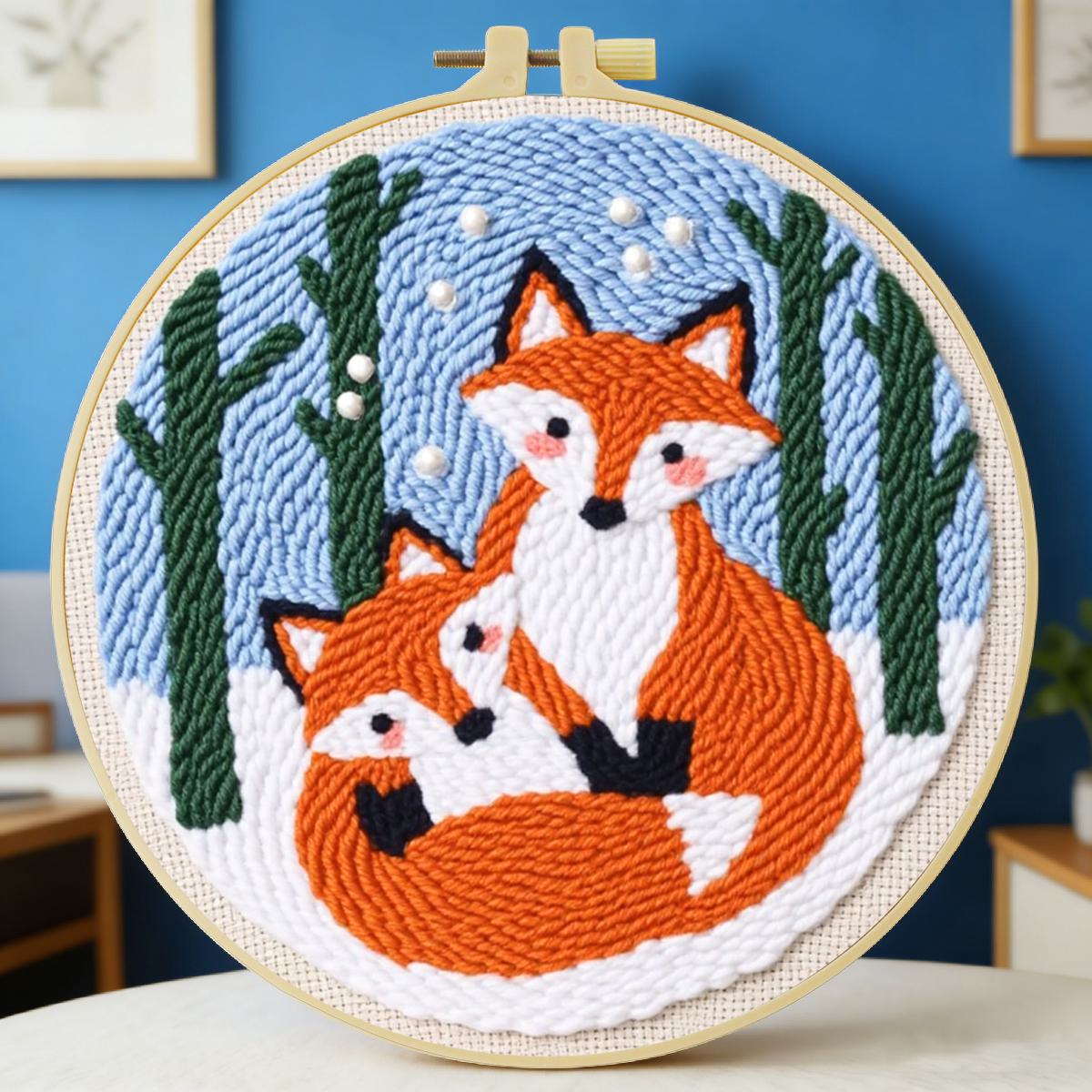 Punch Needle Kit - طقم تطريز بالإبرة المدببة بتصميم حيوان