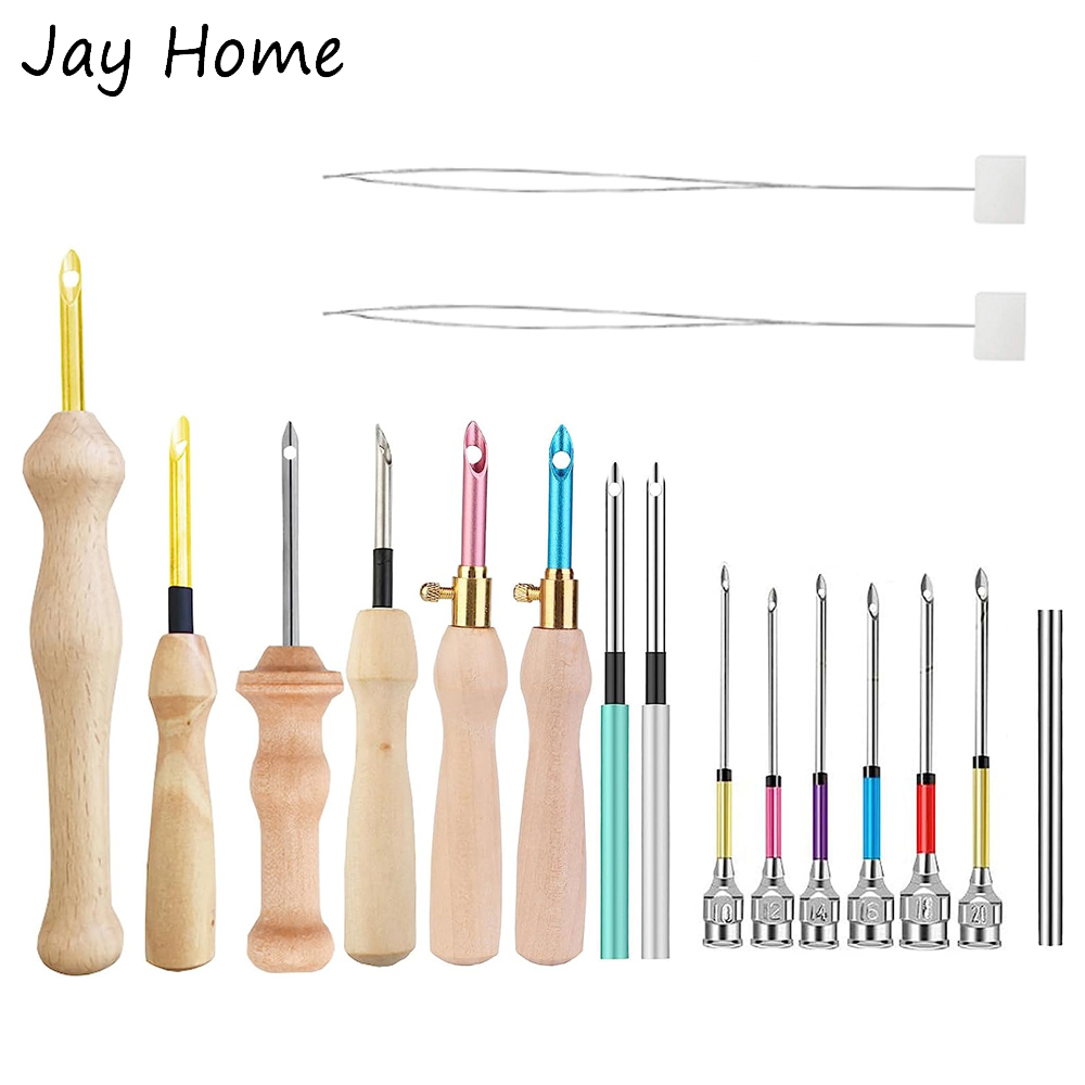 Punch Needle Kit - لكمة إبرة عدة خشبية التطريز القلم