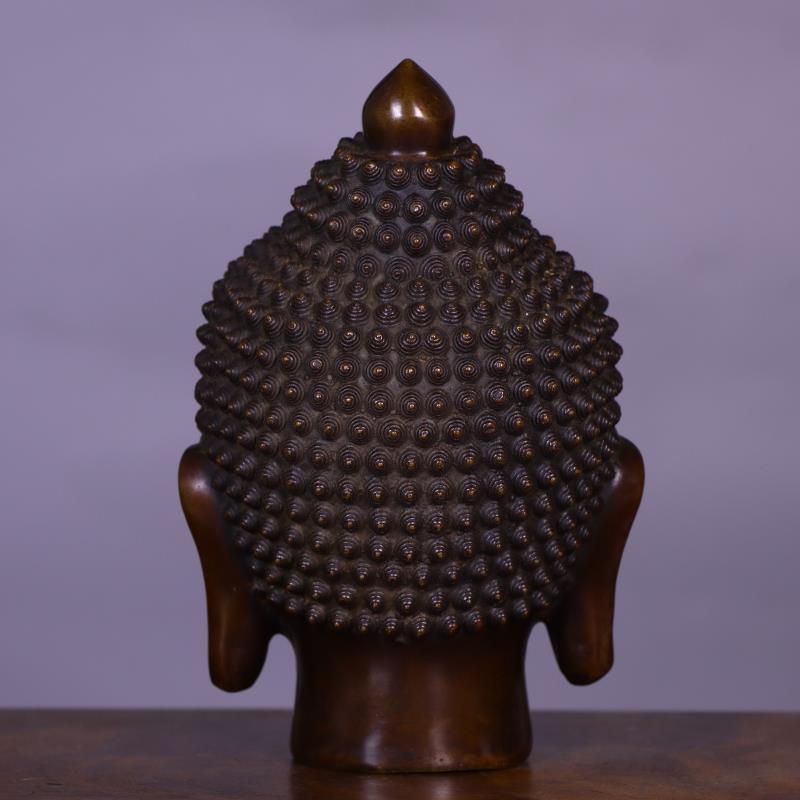 تمثال رأس بوذا من النحاس الخال - مراجعة Art Craft India وسعره