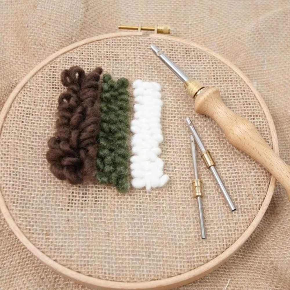 مجموعة إبر التطريز 2.5 مم/3.5  - مراجعة Punch Needle Kit وسعره